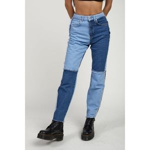 THE RAGGED PRIEST Equilibrium Jeans Blue Patchwork Size 24